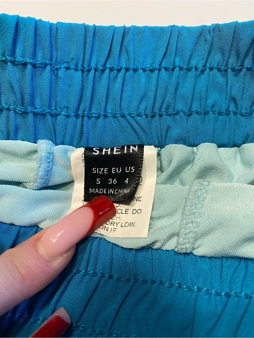 Women’s Shein Aqua and Black Layered Active Shorts - Picture 3 of 9